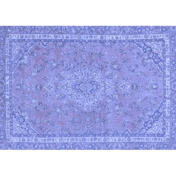 Ahgly Company Indoor Rectangle Abstract Blue Modern Area Rugs, 8' x 10'