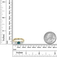 thumbnail image 6 of Gem Stone King 18K Yellow Gold Plated Silver London Blue Topaz and Lab Grown Diamond Engagement Ring for Women | 1.70 Cttw | Round 5MM | Gemstone November Birthstone | Size 6, 6 of 6