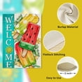 thumbnail image 3 of Welcome Summer Watermelon Popsicles Decorative Garden Flag, Sun Yellow Flower Yard Outside Decorations, Seasonal Burlap Outdoor Small Home Decor Double Sided 12.5 x 18, 3 of 6