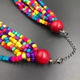 thumbnail image 5 of Litie, Tassel Wood Beaded Pendant Bib Necklace, 51014580@Litie290618, 5 of 6