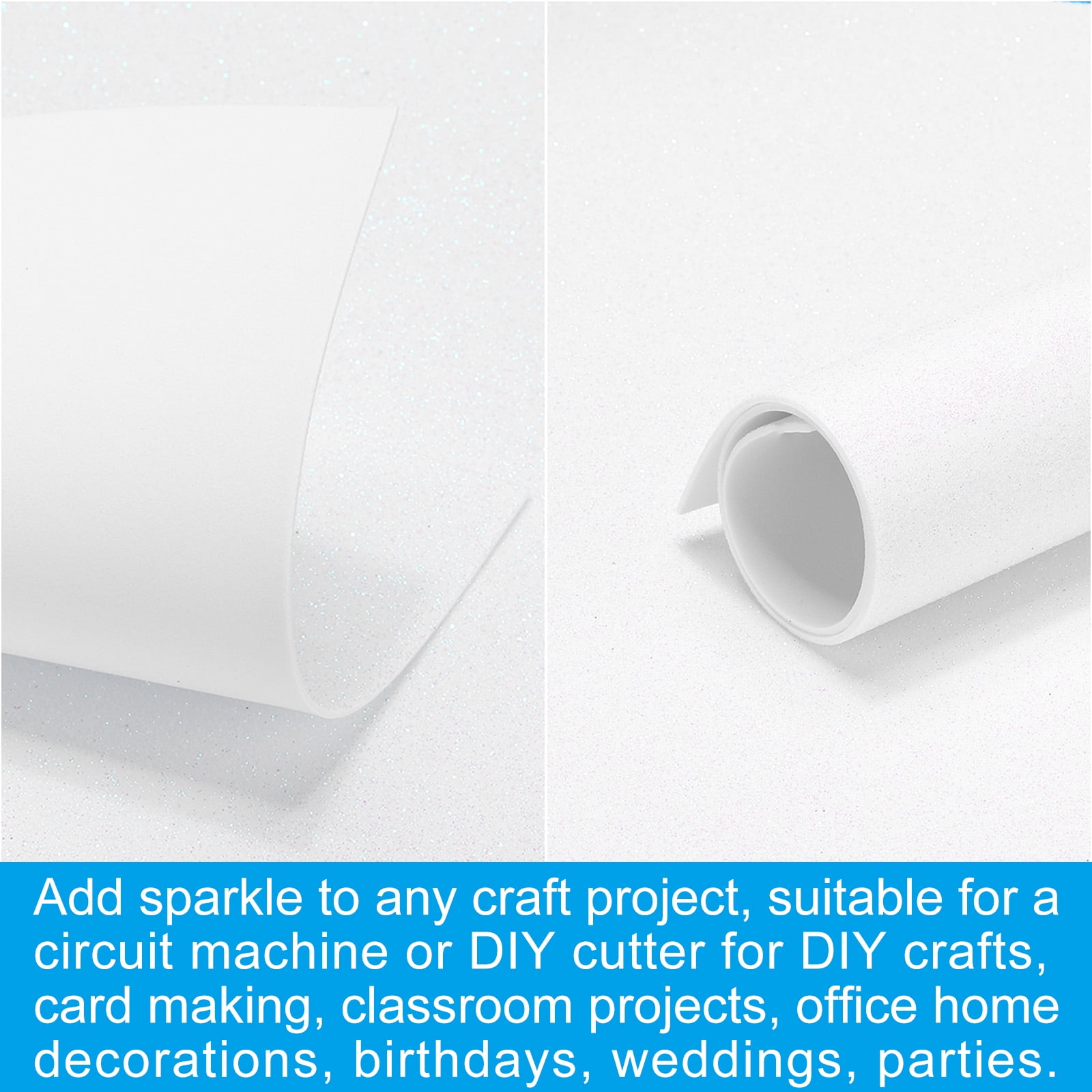 Uxcell 20 Sheets 2mm Glitter Foam Sheet, 16" x 12" Brown Sparkle EVA Paper