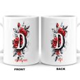 thumbnail image 6 of Custom Monogram Coffee Mug with Initial D for Women, Personalized Name Cup for Birthday, Mother's Day, Father's Day, Office Use, or Everyday Beverage – 11oz 15oz Ceramic Mug, 6 of 6