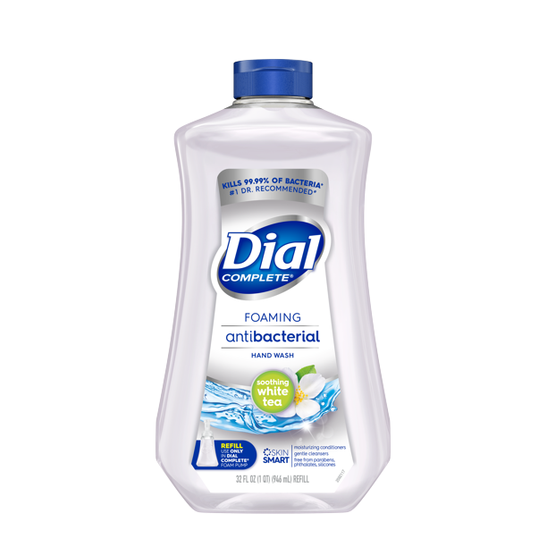Dial Complete Antibacterial Foaming Hand Wash Refill, Soothing White Tea, 32 Ounce