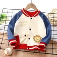 thumbnail image 4 of Cárdigan de terciopelo para niños, abrigo para niños y niñas, suéter deportivo para exteriores, uniforme de béisbol, 4 of 5