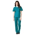 thumbnail image 1 of Maevn Core Unisex V-Neck Scrub Top & Unisex Seamless Scrub Pant Set, 1 of 5