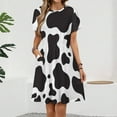 thumbnail image 2 of Cow Print&nbsp; Women's Dress Short Sleeve Summer Sundress Summer Women Clothes, 2 of 7