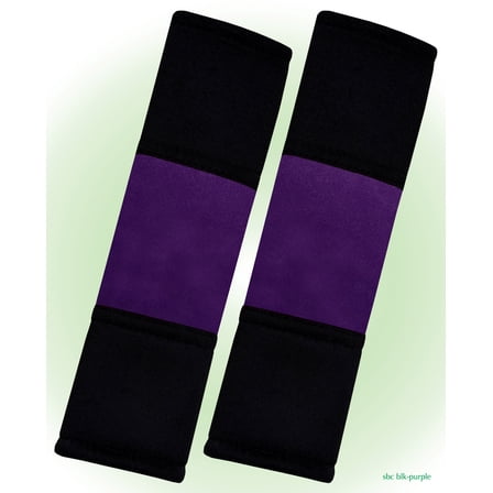 Designcovers A set(2 pcs) Black and Purple Two-Tone Universal Velour Car Safety Seat Belt Strap Cover Shoulder Pad / Cushion Fit to Most Of The Cars,Pick ups,Minivan,RV