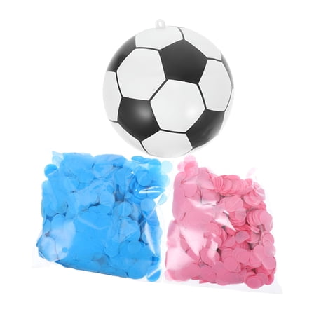 BESTSKY Birthday 1 Set Baby Shower Gender Reveal Soccer Ball with Colored Confetti Gender Reveal Party Game