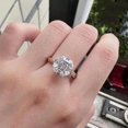 thumbnail image 5 of solitaire jewels 5CT Asscher Moissanite Double Prong Solitaire Engagement Ring For Women, 18K Rose Gold, 5 of 6