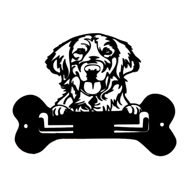 Colgador de llaves de pared con ganchos para llaves, versátil, de 15 cm de longitud, de metal, para toallas. perro perdiguero de oro