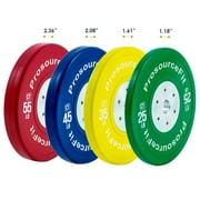 ProsourceFit Solid Rubber & Color Training Bumper Plates with Steel Inserts 10-55lb