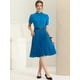 thumbnail image 2 of Vestido camisero Allegra K Azul Brillante Midi XL, 2 of 5