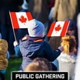thumbnail image 5 of G128 12 Pack Handheld Canada Canadian Stick Flags | 12x18 In | Printed 150D Polyester, Country Flag, Solid Wooden Stick, Spear Gold Tip, 5 of 10