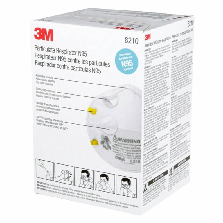 3M 8210 N95 防塵マスク 20枚入り　8個セット 3M Industrial Dust Respiratory Face Mask, N95 Particulate