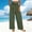 Army Green women wide leg pants a1, variant on Cagogo Women Wide Leg High Waisted Pants Summer Casual Loose Flowy Palazzo Trousers with Pockets for Beach Work Lounge Fashion Clothes, Dark Blue S