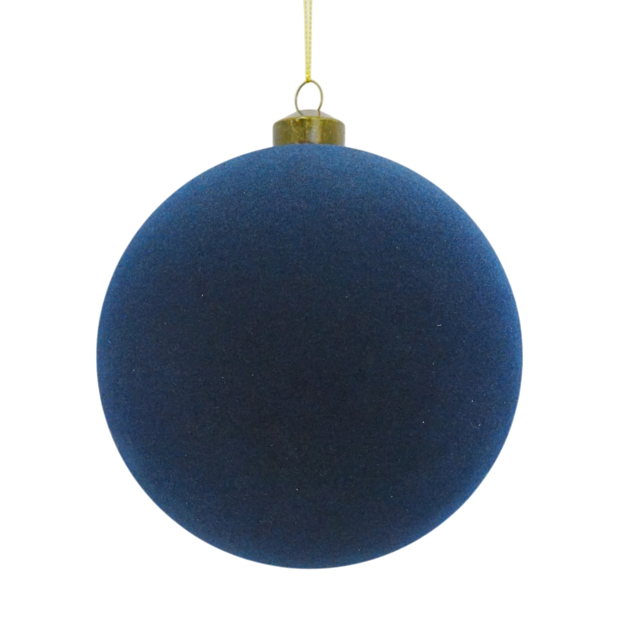 2-Count Dark Blue Jumbo Velvet-Feel Ball Shatterproof Christmas Ornaments, 7", by Holiday Time