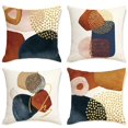 thumbnail image 1 of Funda de cojín de 45 x 45, juego de 4 fundas de cojín para sofá, almohadas decorativas, juego de cojines de lino con estampado geométrico para sofá, sala de estar, dormitorio t, 1 of 5
