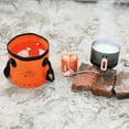 thumbnail image 4 of thinsony Collapsible Bucket Foldable Water Container Portable for Camping 10L Orange, 4 of 9