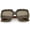 Tortoise Creme / Brown, variant on Oversize Flip Up Square Sunglasses Neutral Colored Lens Clear Lens 54mm (Tortoise Creme / Brown)
