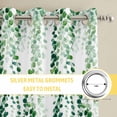thumbnail image 6 of Green Weeping Eucalyptus Kitchen Curtains Window Panels, Spring Summer Country Leaves Insulated Window Treatment Curtain, Grommet Curtains for Bedroom/Living Room/Bathroom, 2 Piece 42"Wx54"L, 6 of 8