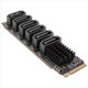 thumbnail image 4 of 3X M.2 MKEY PCI-e Riser Card M.2 NVME una SATA3.0 PCIE una 6Gpbsx6-Port Expansion Card ASM1166, 4 of 5