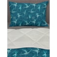 thumbnail image 3 of Ballet Comforter & Sham Bedding Set, Snowflake Ballerina Dancers Noel Winter Themed Christmas Elf Design, 3 pcs Duvet Set Microfiber Filling Quilt, 5 Sizes, Petrol Blue Turquoise, by Ambesonne, 3 of 4