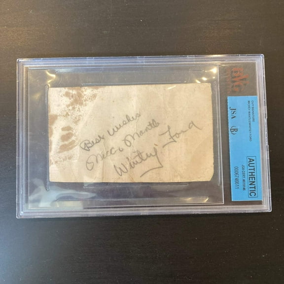 Mickey Mantle  Whitey Ford Playing Days Signed 1955 Miami Golf Scorecard JSA