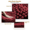 thumbnail image 4 of Clara Clark Bath Rug Chenille Bath Mat, Super Soft Absorbent Bathroom Rug Large, Red, 4 of 10