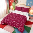 thumbnail image 2 of Manfei Christmas Print Full Size Comforter Sets,Vintage Santa Claus Bedding Comforter Set,Xmas Reversible,3-Piece,1 Comforter and 2 Pillowcases, 2 of 7