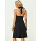 thumbnail image 4 of Vestido de fiesta de club sin mangas con lazo en la espalda gótica para mujer Negro XL, 4 of 5