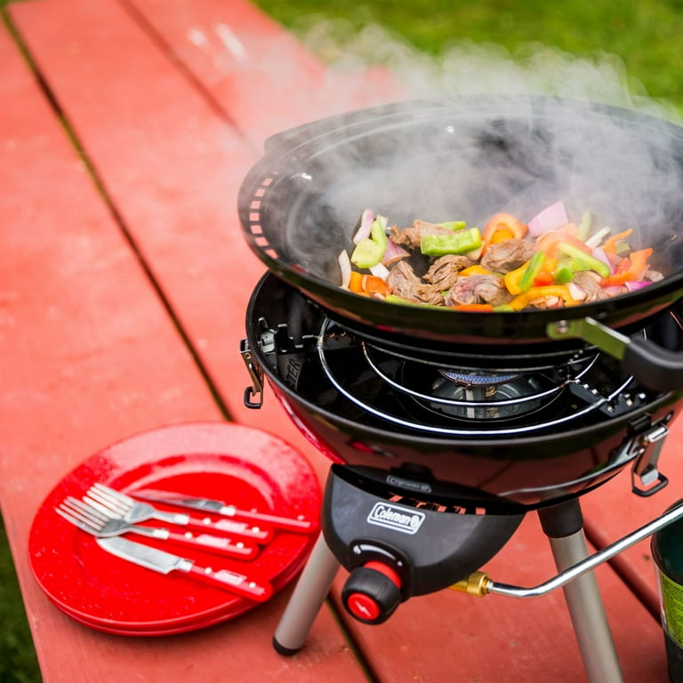 Coleman 24-Piece Enamel Camping Dinnerware Set, Dining Utensils