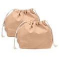 thumbnail image 1 of Uxcell 2 Pcs Bolsa de Maquillaje con Cordón, 7.3" Bolsa Cosmética de Lona Organizadora de Artículos de Tocador para Viajes, Rosa Oscuro, 1 of 7