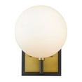 thumbnail image 5 of 1 Light Wall Sconce In Retro Style 6 Inches Wide By 7.75 Inches High-Matte Black/Olde Brass Finish Z-Lite 477-1S-Mb-Obr, 5 of 5