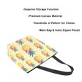 thumbnail image 3 of FORMRS Womens Canvas Tote Bag with Zipper Inner Pocket Shoulder Handbag, Pineapple Love, 3 of 7