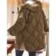 thumbnail image 4 of Chaqueta Acolchada para Mujer, con Capucha, Larga, Cremallera, Abrigo de Invierno, Chaquetas Cálidas con Bolsillos Marrón M, 4 of 8