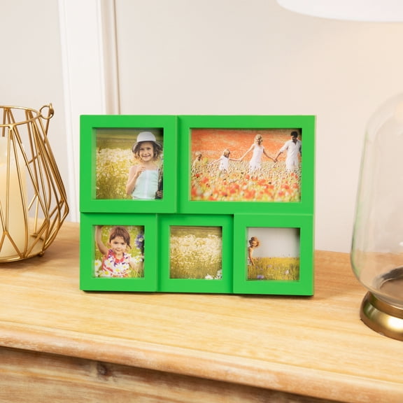 Northlight 11.5" Green Multi-Sized Puzzled Collage Photo Picture Frame Wall Decoration
