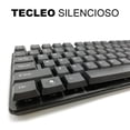 thumbnail image 4 of Kit Teclado Y Mouse Inalámbrico Color Negro Para Computadora Pc Diseño Ergonomico y silencioso, 4 of 6