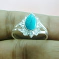 thumbnail image 4 of 925 Sterling Silver Handmade Designer Ring Unique Natural Turquoise Gemstone Jewelry, 4 of 4