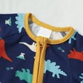 thumbnail image 5 of Baby Boys Romper Zip-up Jumpsuits Long Sleeve One Piece Bamboo Rompers for Newborn, 5 of 9