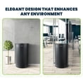 thumbnail image 4 of Alpine Half Round Trash Can Open Top - Modern Black Metal 12 Gallon Trash Can, Space Saving Indoor Commercial Trash Can, Perfect for Bathroom, Office, Lobby and Business., 4 of 9