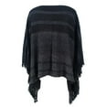 thumbnail image 3 of Womens Scarf Winter Clothing for Women Splice Poncho With Tassels Plush Shawl Scarf Fringed Wraps Sweater Pullover Cape Gifts for Women Sweater Tassel Hem Shawl Wrap Cloak, 3 of 3