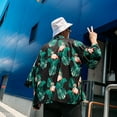 thumbnail image 4 of Mens Tropical Print Shirt Short Sleeve Chest Pocket Relax Fit Vintage, Summer Beach Shirt, 4 of 6
