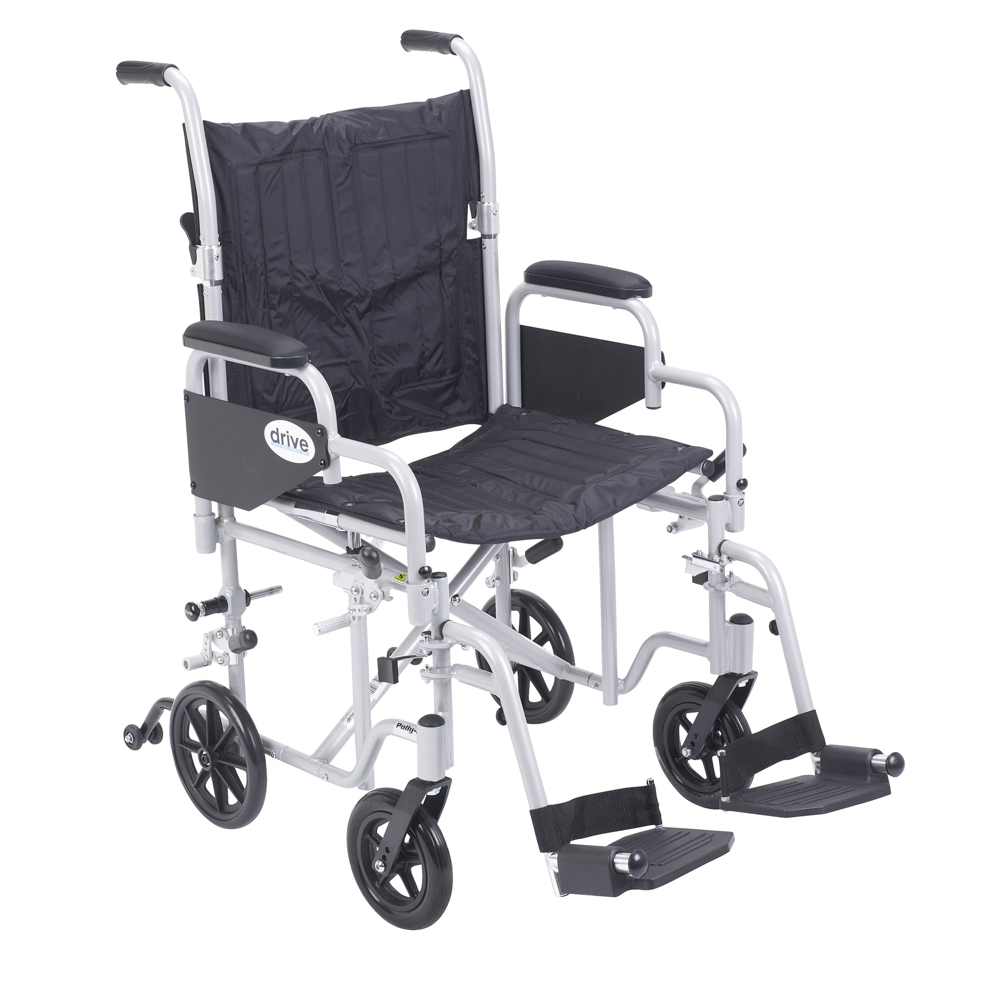 Drive Medical Poly Fly Light Weight Transport Chair Wheelchair with