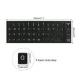thumbnail image 2 of Unique Bargains Autocollant Clavier Anglais 11x13mm Peau Protectrice pour Lettres Fond Noir avec Lettrage Blanc, 2 of 5
