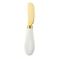 thumbnail image 2 of Tongina Cheese Butter Cheese Spreader Home Kitchen Gadget Porcelain Handle Sandwich Bread Toast Spreader for Cream Pastry Gold, 2 of 8