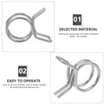 thumbnail image 2 of KAKOWELY 100Pcs Irrigation Hose Clamp for Pond Hose Clips Preventing Loss of Gases Silver, 2 of 8