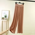 thumbnail image 2 of VBVC Women's Drawstring Wide Leg Palazzo Pants,Stretchy Flowy Trousers For Women,Ladies Lightweight Soft Breathable Lounge Pants,Khaki,M-5XL, 2 of 6