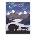 thumbnail image 2 of Alaska, Northern Lights, Night Scene, Stay Wild, Bear and Mountain Silhouette (1000 Piece Puzzle, Size 19x27, Challenging Jigsaw Puzzle for Adults and Family, Made in USA), 2 of 4