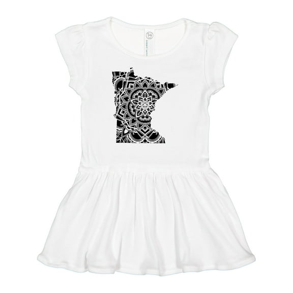 Inktastic Minnesota Silhouette Mandala Girls Baby Dress