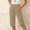 *Khaki, variant on ClodeEU Women's Elastic Waist Capri Pants, Casual Loose Fit Cropped Trousers with Pockets for Summer Black,Women's Plus L